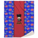 Superhero Sherpa Throw Blanket (Personalized)
