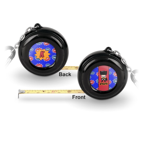 Superhero 6-Ft Pocket Tape Measure with Carabiner Hook - Front and Back