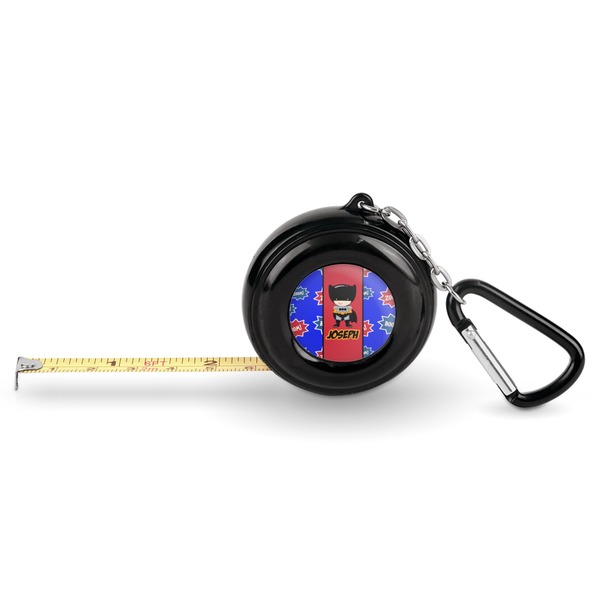 Custom Superhero Pocket Tape Measure - 6 Ft w/ Carabiner Clip (Personalized)