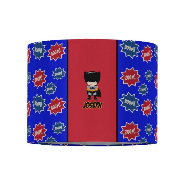 Superhero 8" Drum Lampshade - FRONT (Fabric)