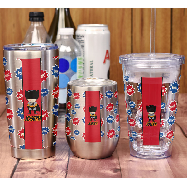 Superhero Acrylic Tumbler - Full Print - In Context