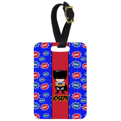 Superhero Metal Luggage Tag w/ Name or Text