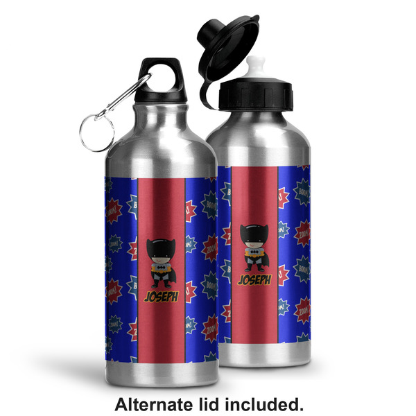 Superhero Aluminum Water Bottle - Alternate lid options