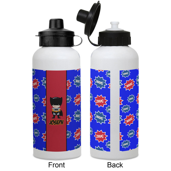 Superhero Aluminum Water Bottle - White APPROVAL