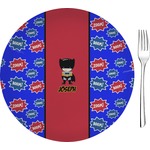Superhero 8" Glass Appetizer / Dessert Plates - Single or Set (Personalized)
