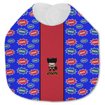 Superhero Jersey Knit Baby Bib w/ Name or Text