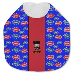 Superhero Jersey Knit Baby Bib w/ Name or Text