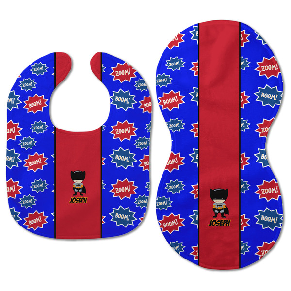 Superhero Baby Bib & Burp Set - Approval (new bib & burp)