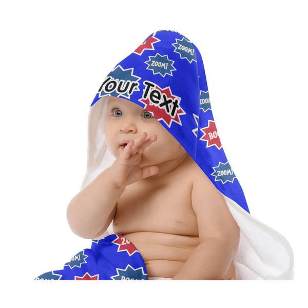 Superhero Baby Hooded Towel on Child