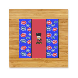 Superhero Bamboo Trivet with Ceramic Tile Insert (Personalized)