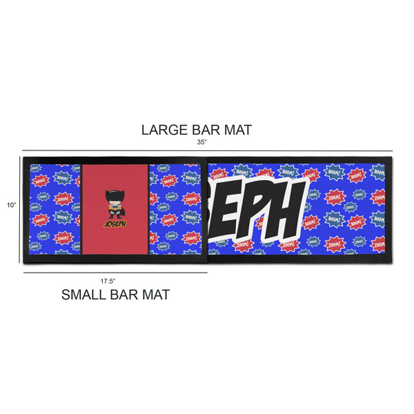Superhero Bar Mats - Sizing Chart