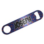 Superhero Bar Bottle Opener - Silver w/ Name or Text