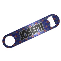 Superhero Bar Bottle Opener - Silver w/ Name or Text