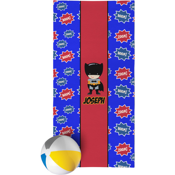 Custom Superhero Beach Towel (Personalized)