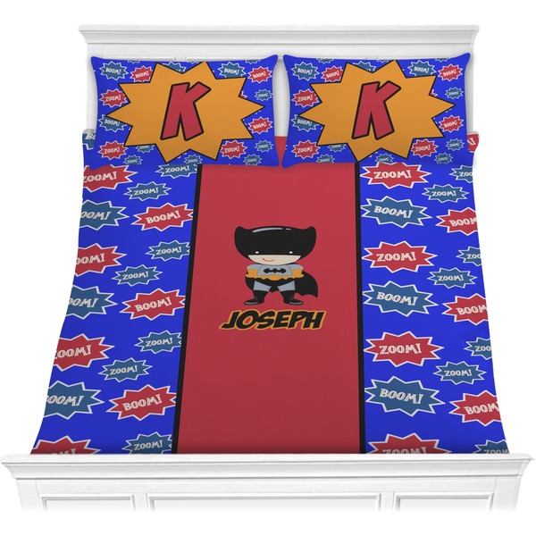 Custom Superhero Comforter Set - Full / Queen (Personalized)