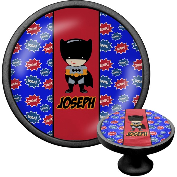 Custom Superhero Cabinet Knob (Black) (Personalized)