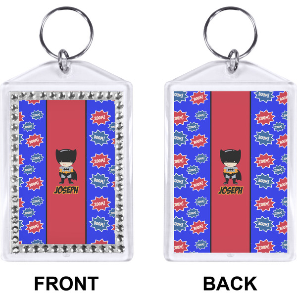 Superhero Bling Keychain (Front + Back)