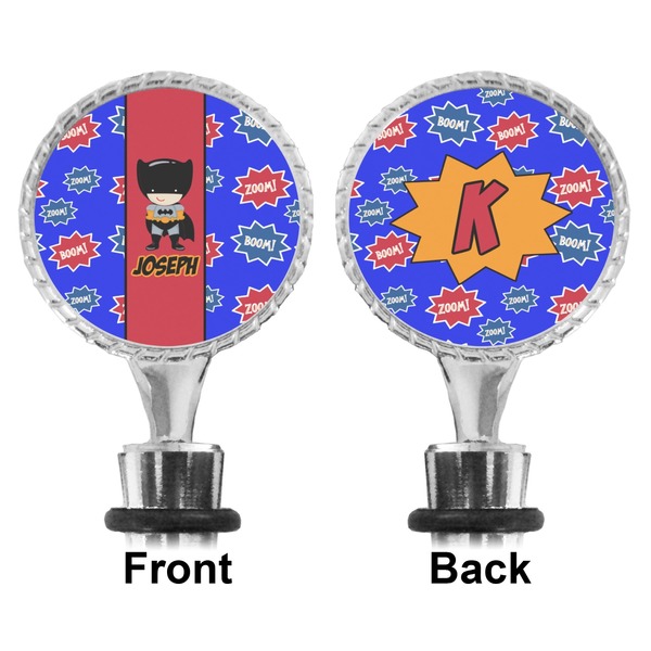 Superhero Bottle Stopper - Front and Back