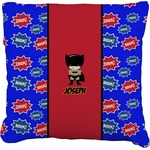 Superhero Faux-Linen Throw Pillow 18" (Personalized)