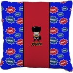 Superhero Faux-Linen Throw Pillow 18" (Personalized)