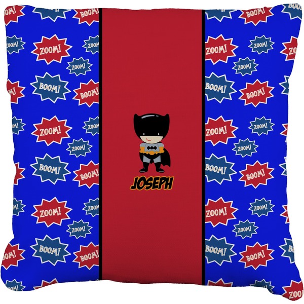 Custom Superhero Faux-Linen Throw Pillow 26" (Personalized)