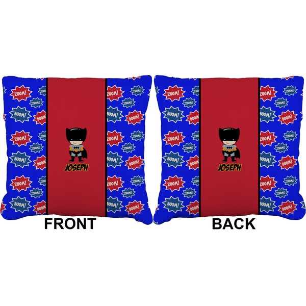 Superhero Burlap Pillow Approval