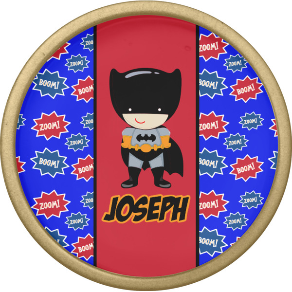Superhero Cabinet Knob - Gold - Front