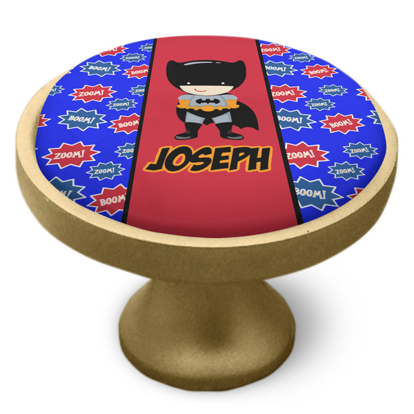 Superhero Cabinet Knob - Gold - Side