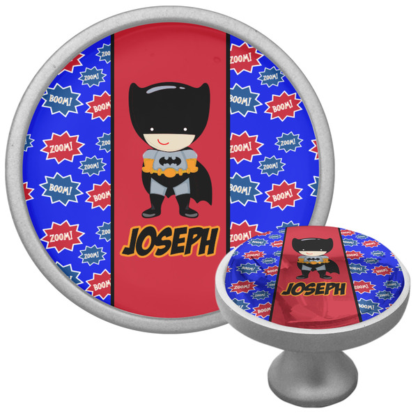 Custom Superhero Cabinet Knob (Silver) (Personalized)