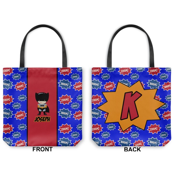 Superhero Canvas Tote - Front and Back