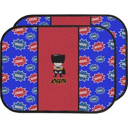 Superhero Car Floor Mats (Back Seat) (Personalized)