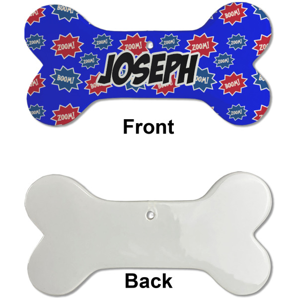Superhero Ceramic Flat Ornament - Bone Front & Back Single Print (APPROVAL)