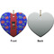 Superhero Ceramic Flat Ornament - Heart Front & Back (APPROVAL)