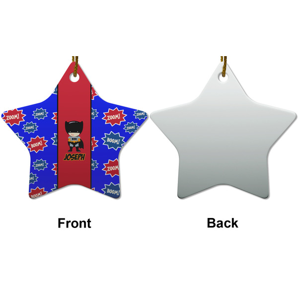 Superhero Ceramic Flat Ornament - Star Front & Back (APPROVAL)