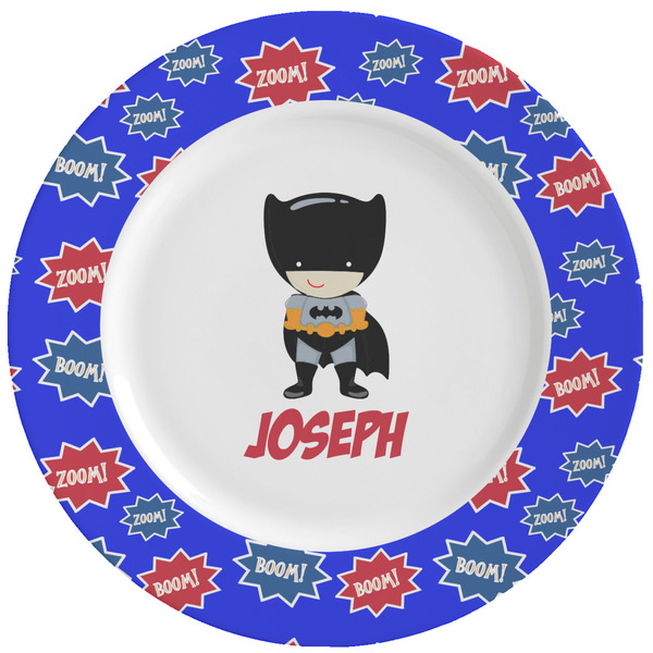 Custom Superhero Ceramic Dinner Plates (Set of 4) (Personalized)