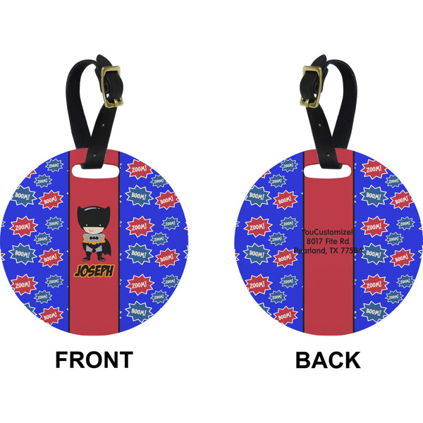 Superhero Circle Luggage Tag (Front + Back)