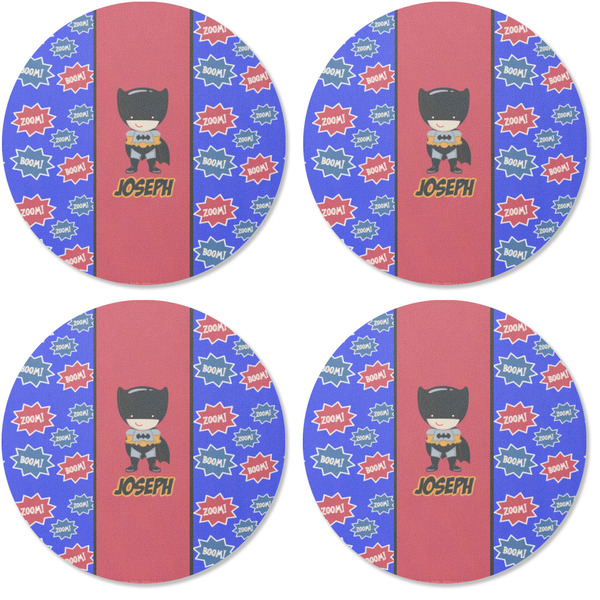 Superhero Coaster Round Rubber Back - Apvl