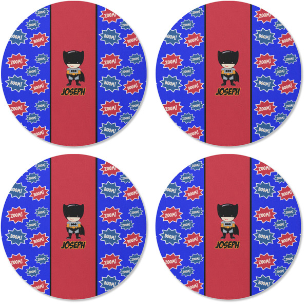 Superhero Coaster Round Rubber Back - Apvl