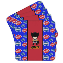 Superhero Cork Coaster - Set of 4 w/ Name or Text
