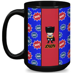 Superhero 15 Oz Coffee Mug - Black (Personalized)