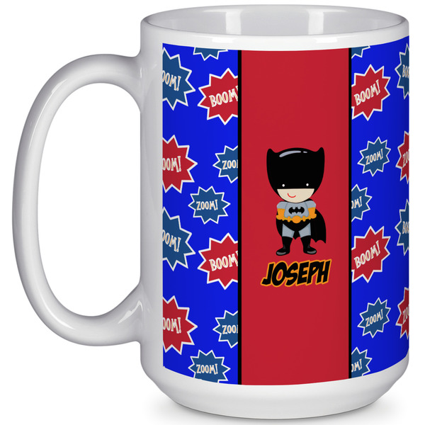 Custom Superhero 15 Oz Coffee Mug - White (Personalized)