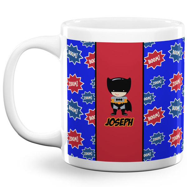 Custom Superhero 20 Oz Coffee Mug - White (Personalized)