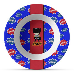 Superhero Plastic Bowl - Microwave Safe - Composite Polymer (Personalized)