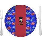Superhero Glass Lunch / Dinner Plate 10" (Personalized)