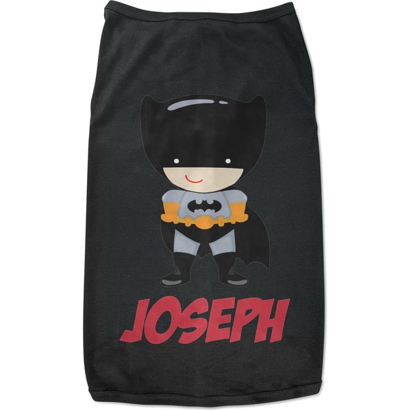 Custom Superhero Black Pet Shirt - M (Personalized)