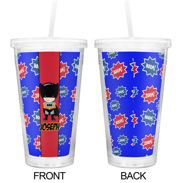 Superhero Double Wall Tumbler with Straw - Approval