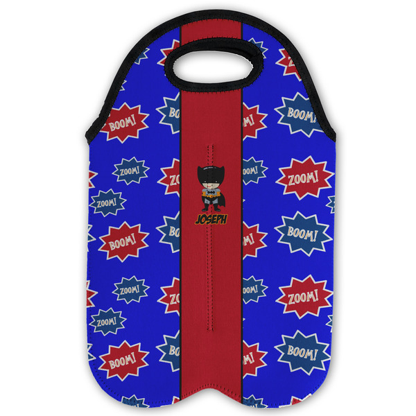 Superhero Double Wine Tote - Flat (new)