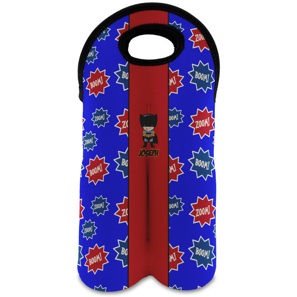 Custom Superhero Wine Tote Bag (2 Bottles) (Personalized)