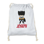 Superhero Drawstring Backpack - Sweatshirt Fleece - Double Sided (Personalized)