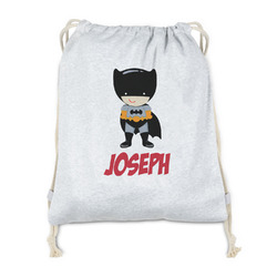 Superhero Drawstring Backpack - Sweatshirt Fleece - Double Sided (Personalized)